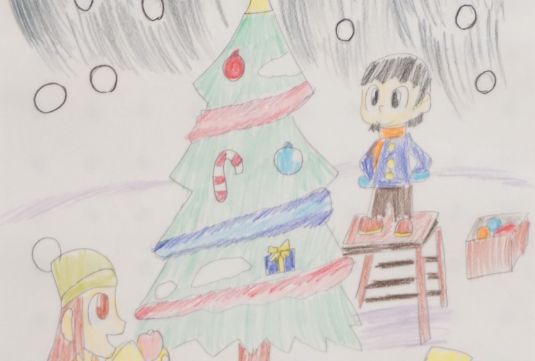 ＮＯ２７　クリスマスツリーの飾りつけ_小野田裕太