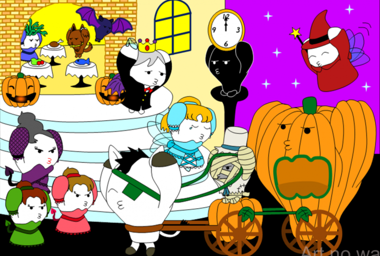 「日本昔話＆世界の童話セレクション」１０月　１２時までのハロウィンパーティー～シンデレラ～