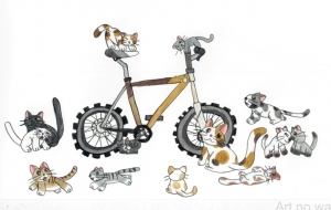 猫たちも集まるマウンテンバイク - SAYAKA 