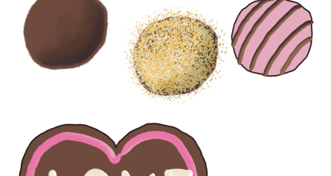 チョコレートいろいろ アートの輪