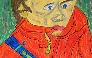 赤いジャケットの人物 - 田中郷