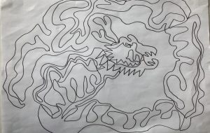 ひとふで書き 竜 - yu_ta