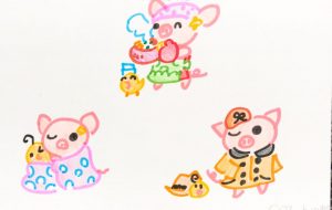 ぶたとひよこ - クルミ