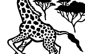 ナイジェリアキリン - シマハイエナ