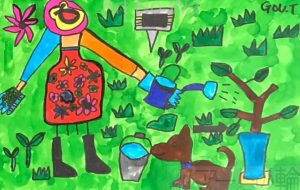 水を蒔く人 - 田中郷