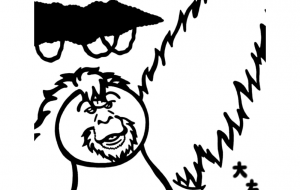 ボルネオオランウータン - シマハイエナ