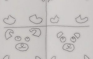 左上が猫、右上が犬、左下が兎、右下が熊 - 情報資格試験