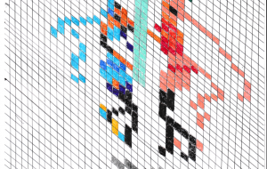 斜めグリッド絵 - ひみーり