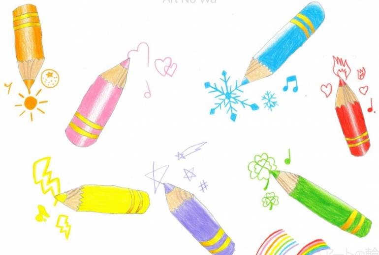 ７色の色鉛筆が未来を描く