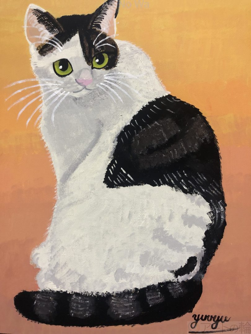 見返り美猫 アートの輪