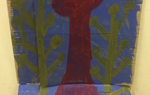 赤いキノコと雑草 - シンゴ