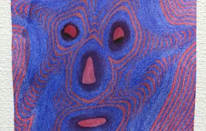 引き伸ばされた男の顔 - シンゴ