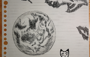 地球とネコと葉っぱ - MAKIPOET