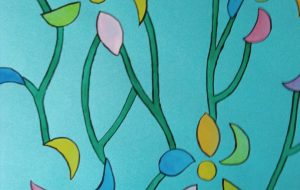 テキスタイルのデザイン画 - 絵円モモ(えまるもも)