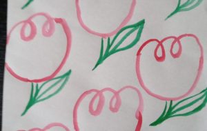 テキスタイルのデザイン画 - 絵円モモ(えまるもも)