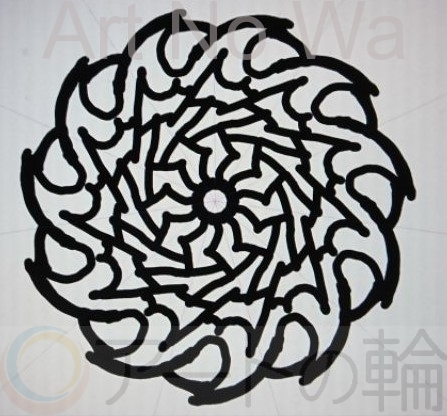 黒の結晶 アートの輪