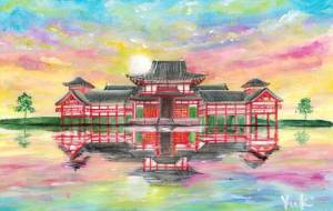 明けの平等院鳳凰堂 - 工房はんど Yuki