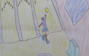 18.田辺雄吾「私の好きなボーリング場」 - 【イベント】第5回鶴ヶ島市立中央図書館 「障がい者アート絵画展」2020