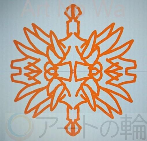 橙花マーク アートの輪