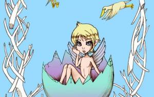 鳥の巣の天使 - 苺飴