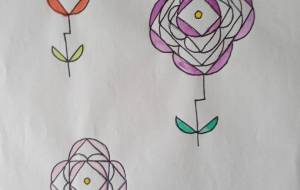 テキスタイルのデザイン画 - 絵円モモ(えまるもも)