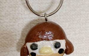 スズメのキーホルダー - 角+