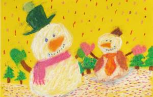 おやこのゆきだるま - かづみ