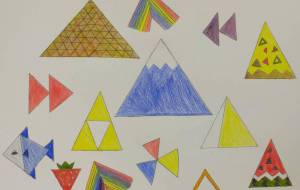 三角形だけで描いた絵 - SAYAKA 