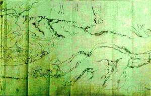 模写、鳥獣戯画甲巻第一紙 - 下山古国府