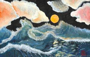 朝焼けの波涛 - 阿部貴志