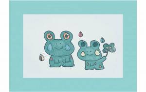 しずくガエルの親子 - しょも