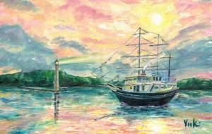 朝日の出航 - 工房はんど Yuki