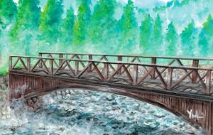 朝靄の橋 - 工房はんど Yuki