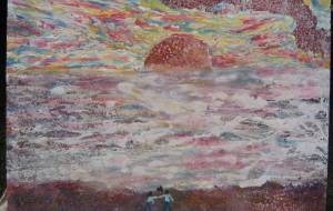 海に夕日 - 久保田 俊