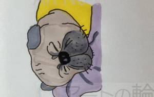 眠るパグ - ミチェル