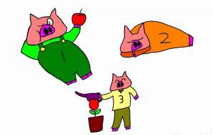 3びきのこぶた - 工房はんど yu-ma