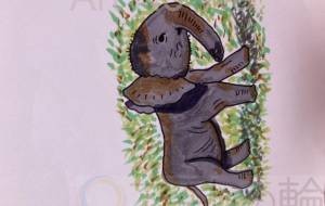 横から見た子像背景あり - ミチェル