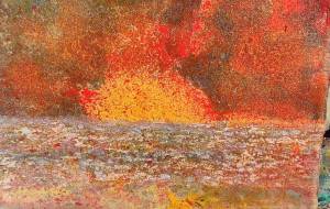 海に夕日 - 久保田 俊