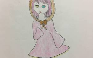 クマの帽子をつけている女の子 - ルイ