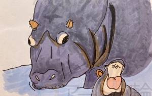 カバの親子 - ミチェル