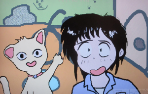 猫と女の子 - みぎい@