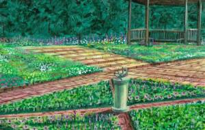 早朝の庭園 - 工房はんど Yuki