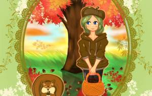 リスとドングリと秋色のそら - ショウヘイ