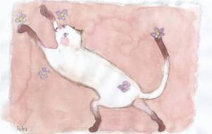 春の猫 - 工房はんど toki