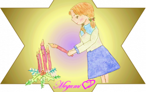 アドベントキャンドルを灯す少女 - ミューズめぐみ