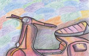 古びたスクーター - しげもり