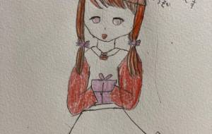 クリスマスのサンタの女の子 - ルイ