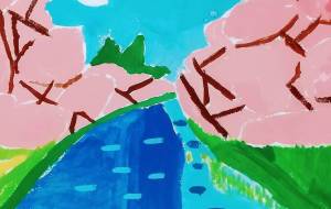 堤防の桜 - わかな