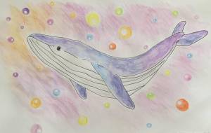 雄大なクジラ - えーちゃん