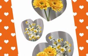 ハートの中の黄色い花 - 【イベント】生命保険会社様の社内ポスター３モチーフコンペ 